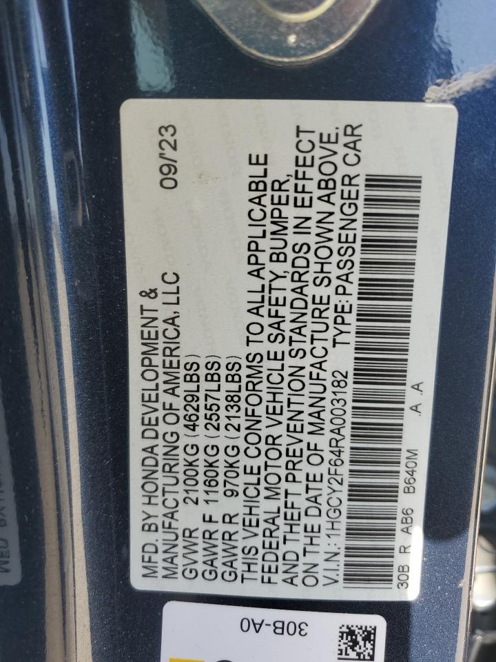 1HGCY2F64RA003182 HONDA ACCORD 2024