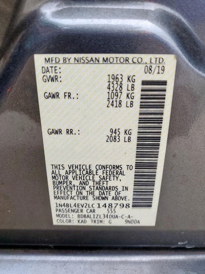 1N4BL4EV2LC148798 NISSAN ALTIMA 2020