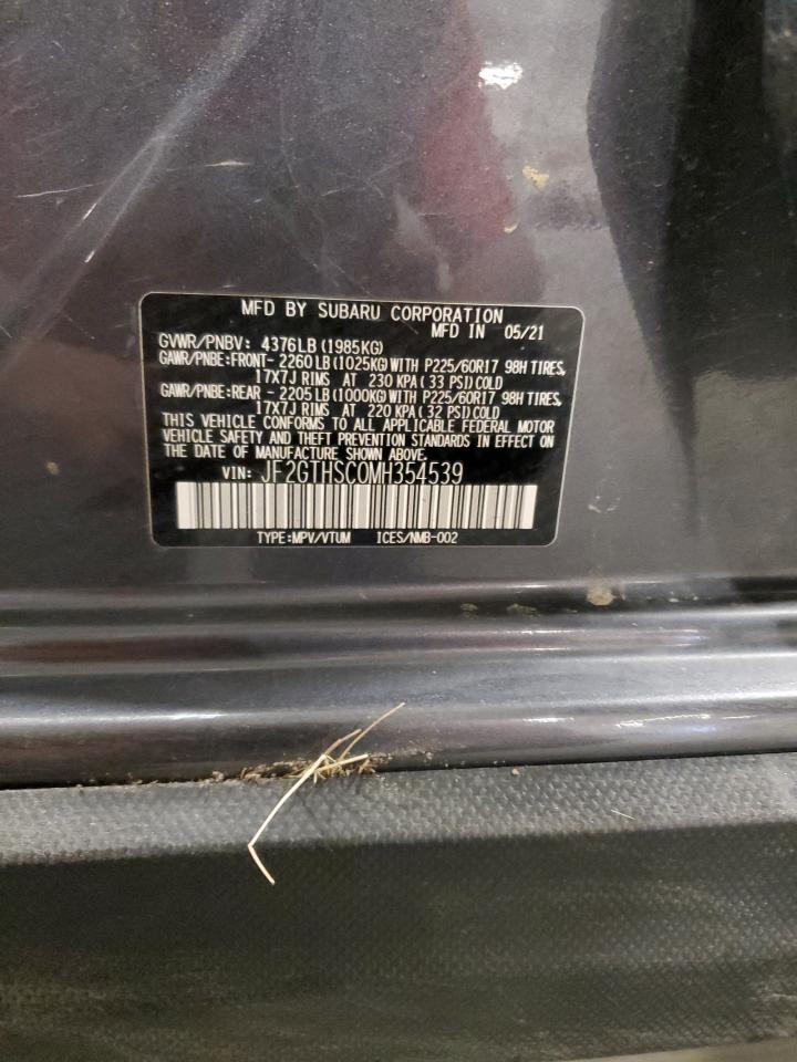 2021 Subaru Crosstrek Sport VIN: JF2GTHSC0MH354539 Lot: 56775785