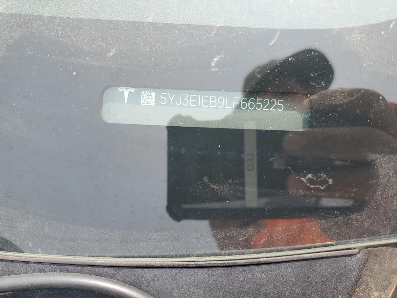 2020 Tesla Model 3 VIN: 5YJ3E1EB9LF665225 Lot: 56965075