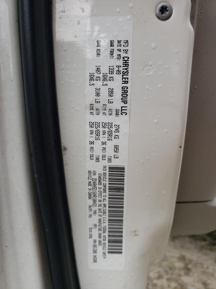 2010 Dodge Grand Caravan Sxt VIN: 2D4RN5D16AR100431 Lot: 57052765