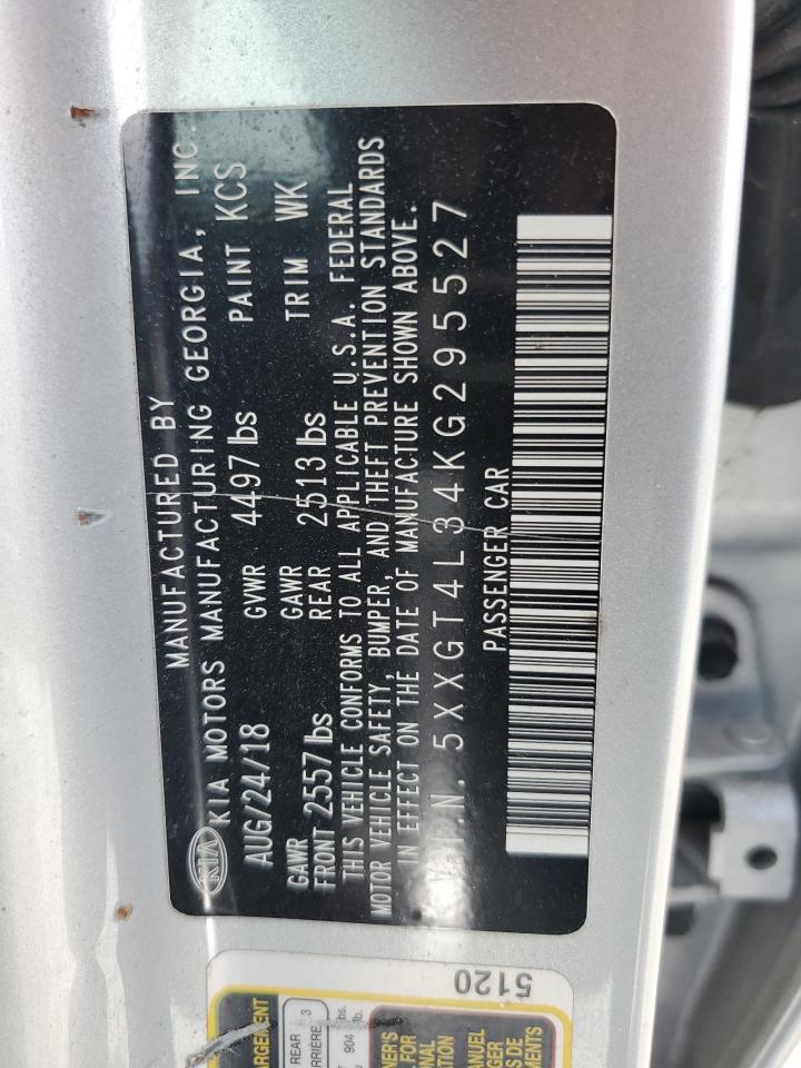 2019 Kia Optima Lx VIN: 5XXGT4L34KG295527 Lot: 58740675