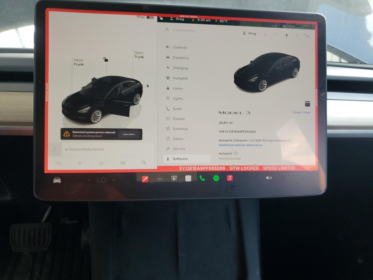 2023 Tesla Model 3 VIN: 5YJ3E1EA9PF565266 Lot: 57074695