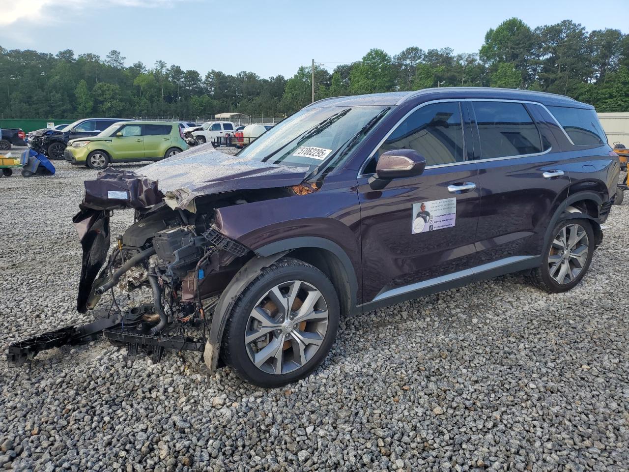 2021 Hyundai Palisade Sel VIN: KM8R3DHE2MU315186 Lot: 57062295