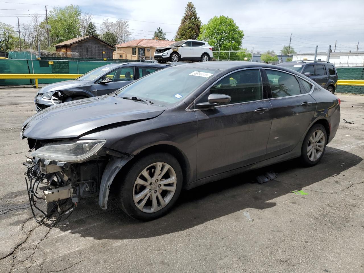 2015 Chrysler 200 Limited grey sedan gas 1C3CCCAB9FN562887 photo #1