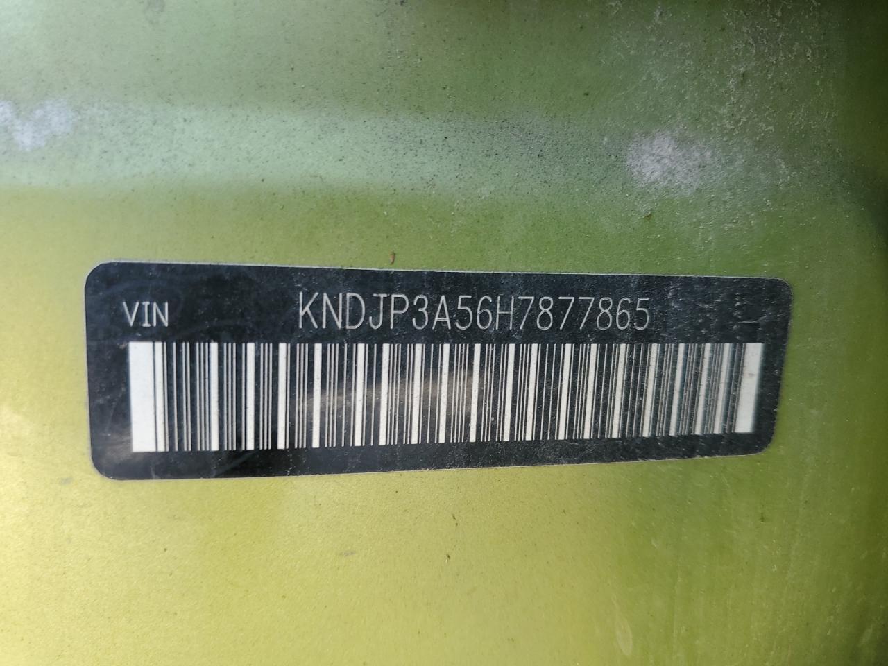 2017 Kia Soul + VIN: KNDJP3A56H7877865 Lot: 57495825