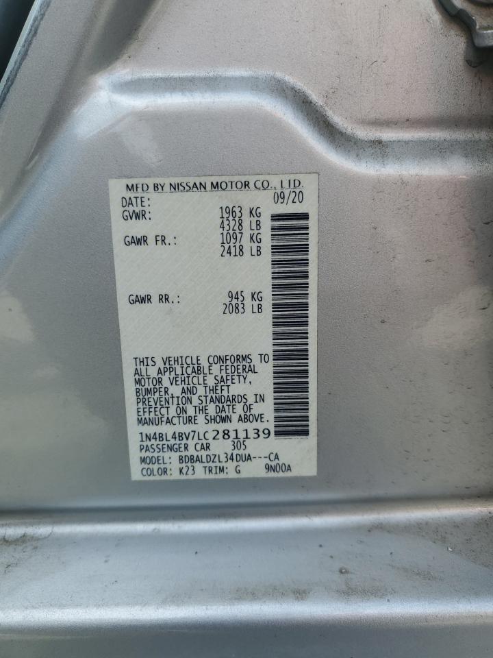 1N4BL4BV7LC281139 NISSAN ALTIMA 2020