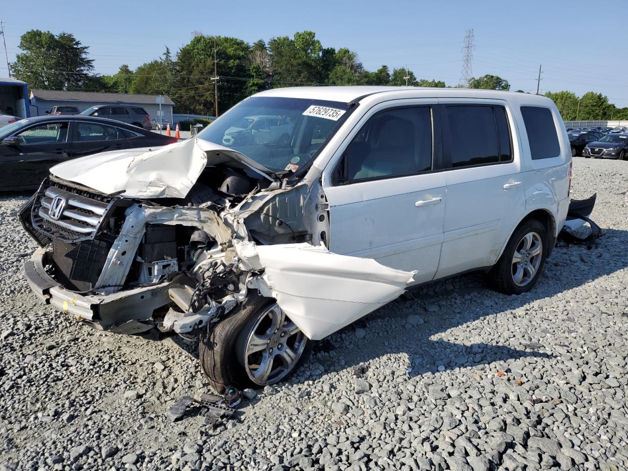 2013 Honda Pilot Ex na sprzedaż w Mebane, NC - Front End
