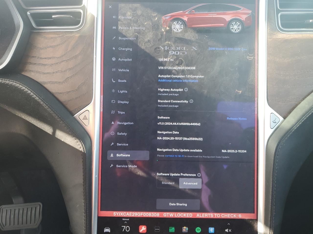 2016 Tesla Model X VIN: 5YJXCAE29GF008308 Lot: 57328035