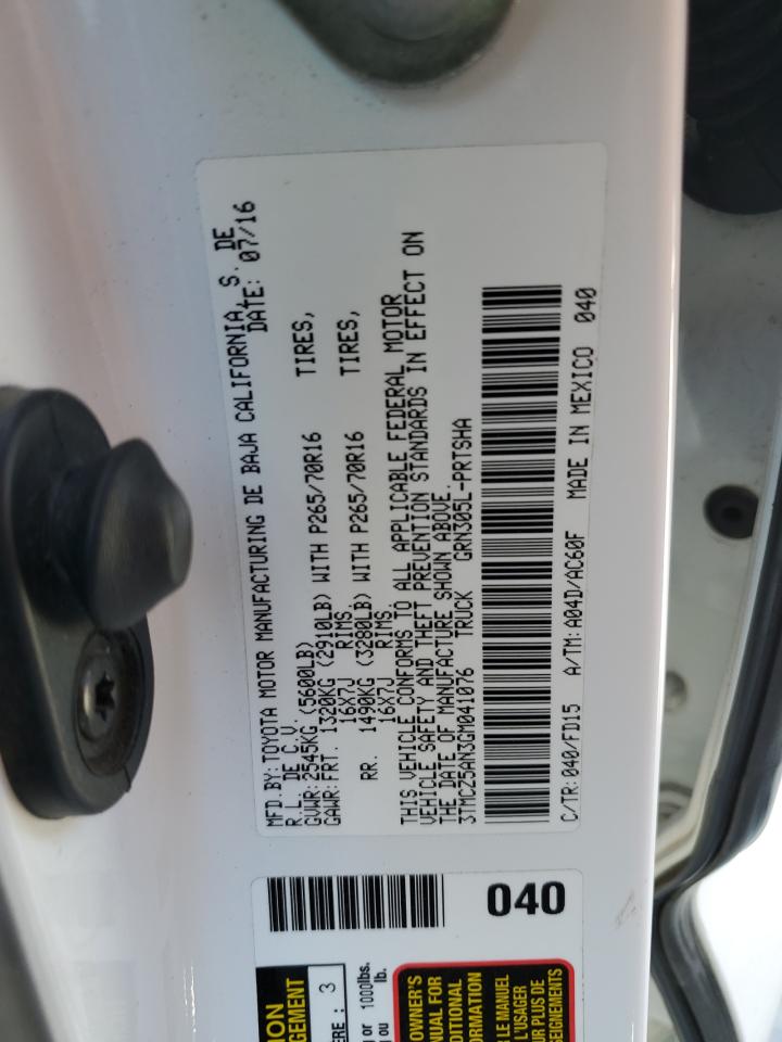3TMCZ5AN3GM041076 TOYOTA TACOMA 2016