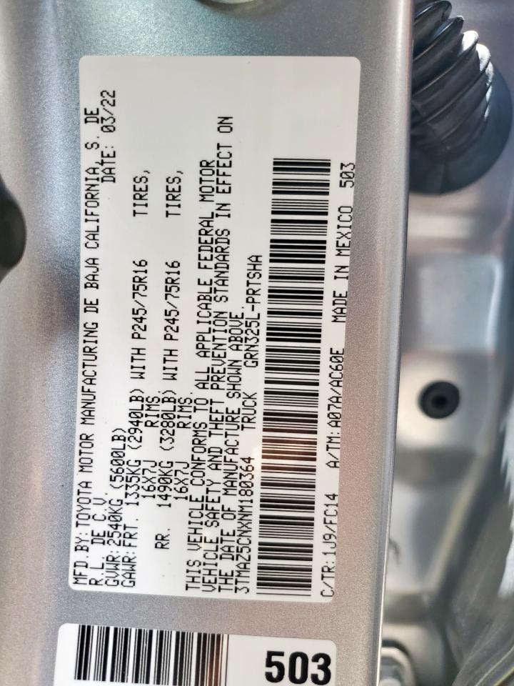 3TMAZ5CNXNM180364 TOYOTA TACOMA 2022