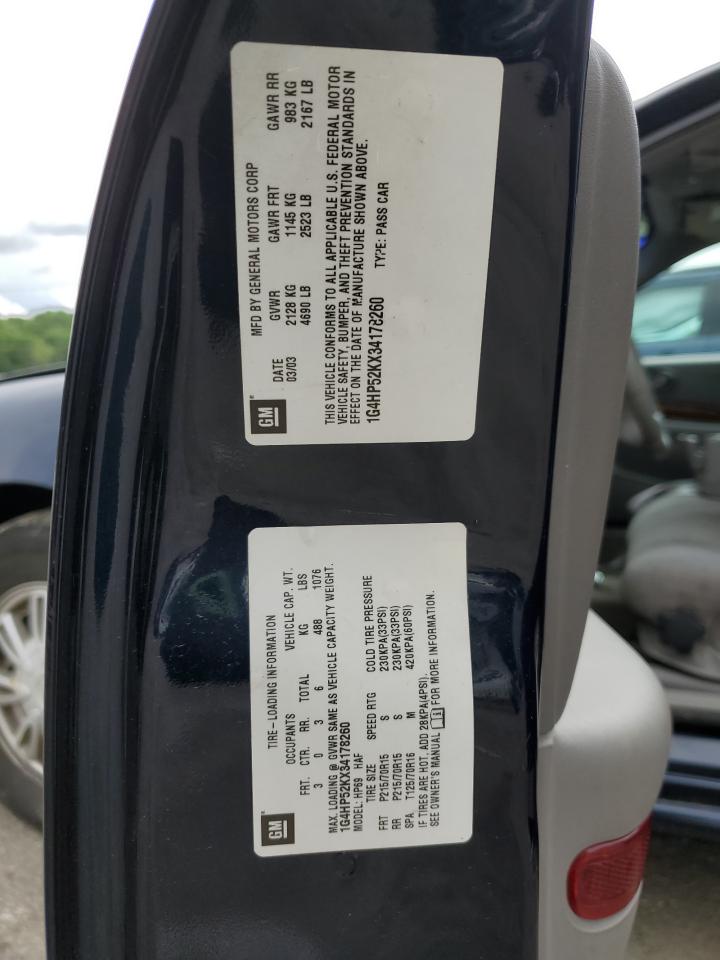 2003 Buick Lesabre Custom VIN: 1G4HP52KX34178260 Lot: 56412375