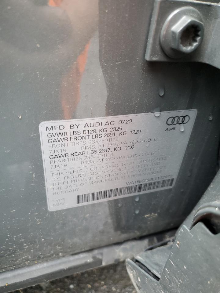 2020 Audi Q3 Premium Plus S-Line VIN: WA1EECF34L1122072 Lot: 56683865