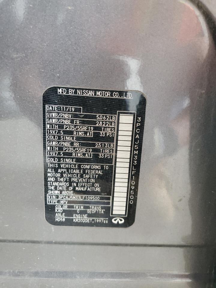 2020 Infiniti Qx50 Pure VIN: 3PCAJ5M33LF109500 Lot: 56247205