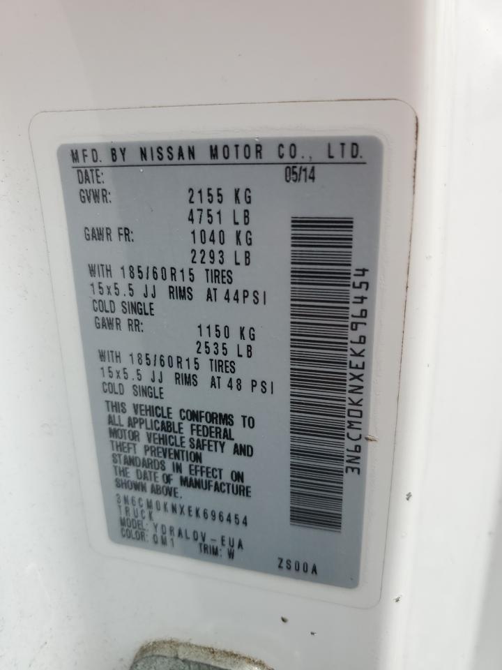 2014 Nissan Nv200 2.5S VIN: 3N6CM0KNXEK69654 Lot: 56954925