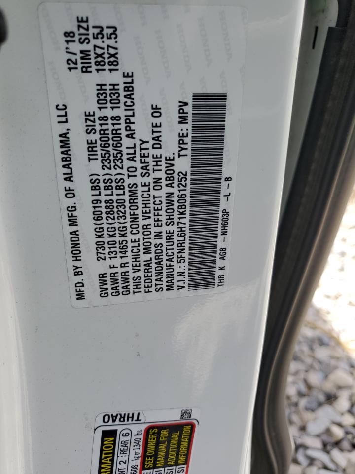 5FNRL6H71KB061252 HONDA All Models 2019