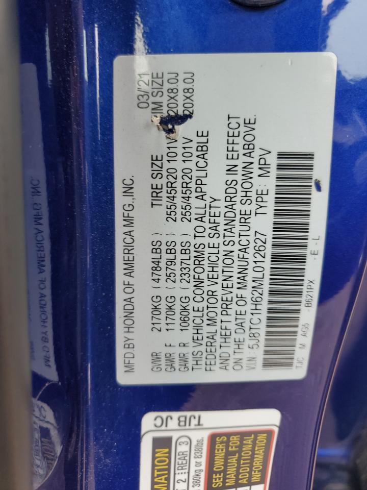 2021 Acura Rdx A-Spec VIN: 5J8TC1H62ML012627 Lot: 56976875