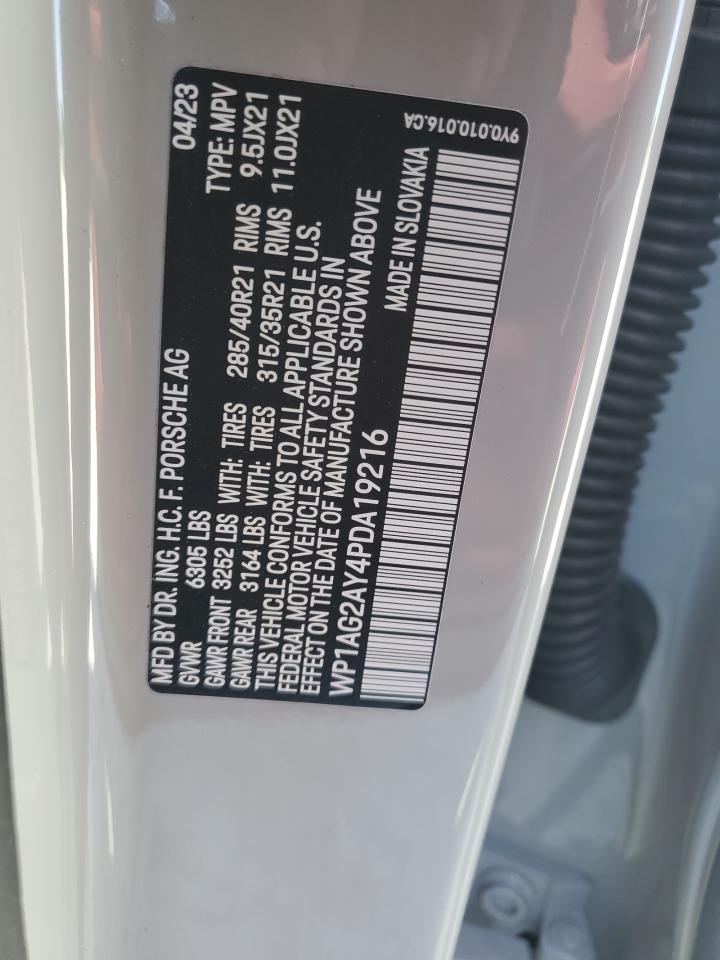 Auction sale of the 2023 PORSCHE CAYENNE , vin: WP1AG2AY4PDA19216, lot number: 57748855