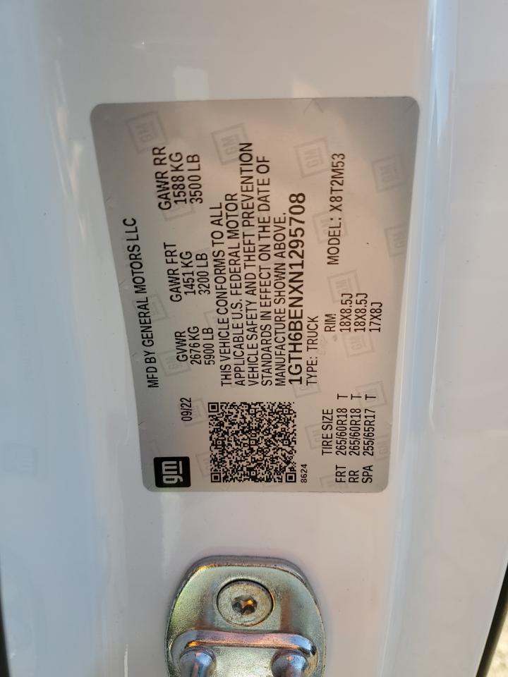 2022 GMC Canyon Elevation VIN: 1GTH6BENXN1295708 Lot: 56898685