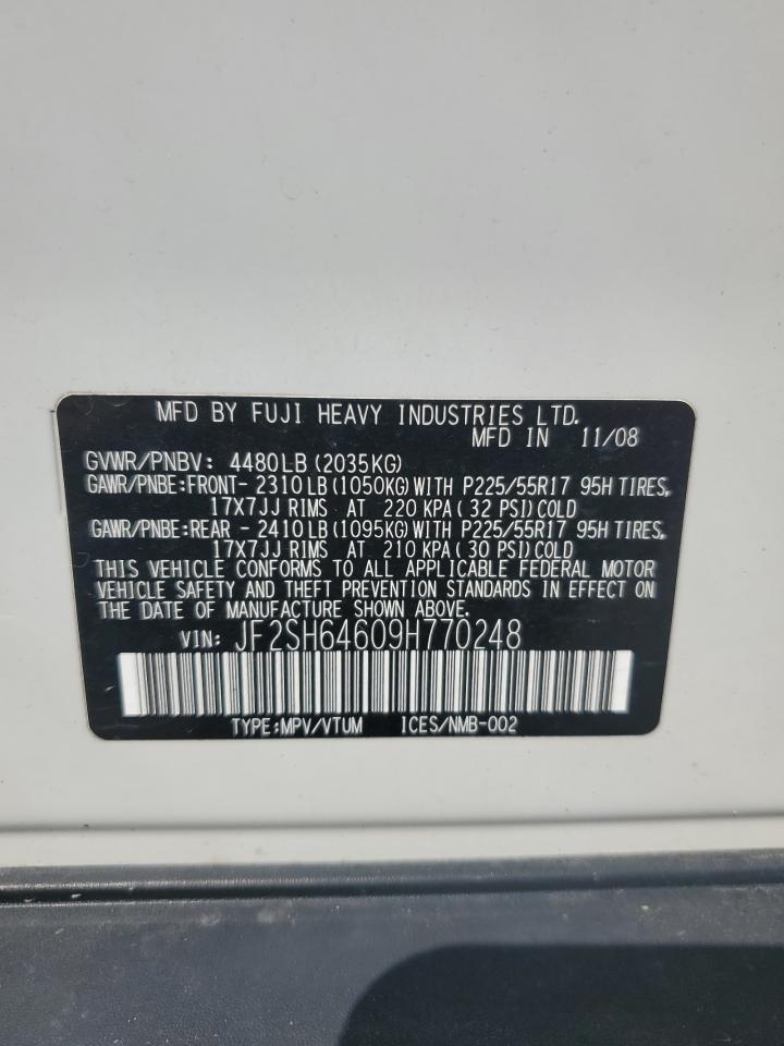 2009 Subaru Forester 2.5X Limited VIN: JF2SH64609H770248 Lot: 57032695