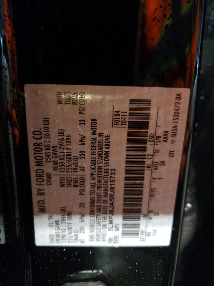 2024 Lincoln Nautilus Premiere VIN: 5LMPJ8JA5RJ815733 Lot: 57863205