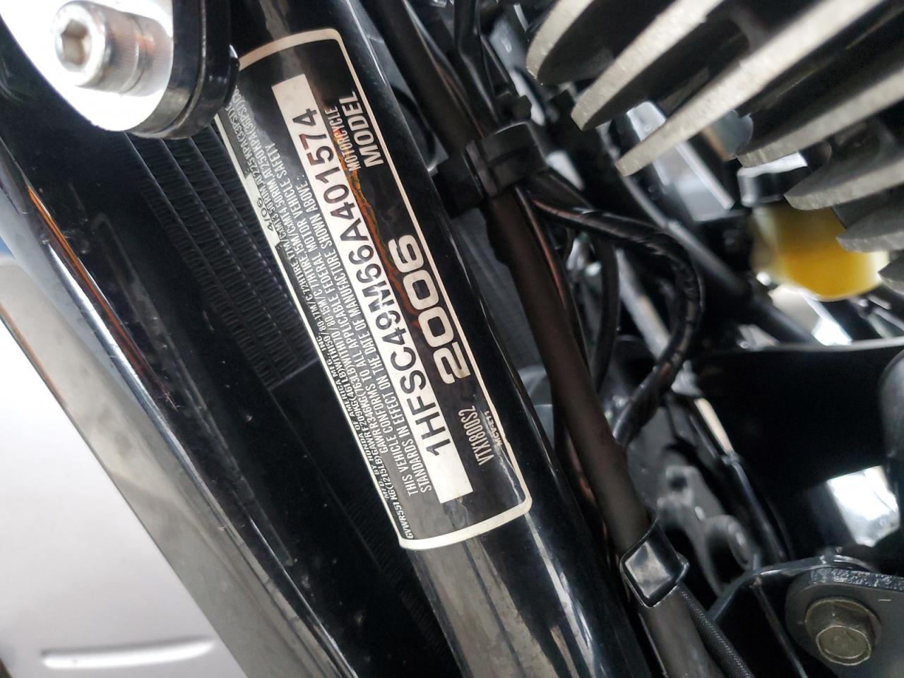 2006 Honda Vtx1800 S2 VIN: 1HFSC49M66A401574 Lot: 55604835