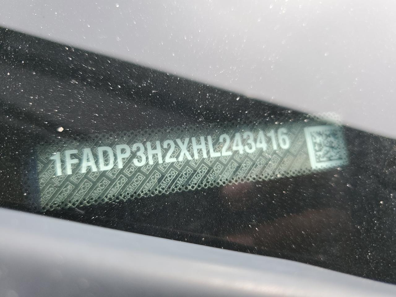 1FADP3H2XHL243416 FORD FOCUS 2017