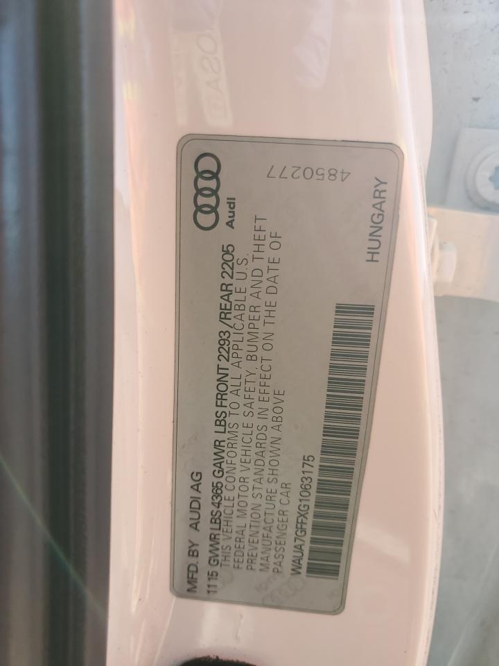 2016 Audi A3 Premium VIN: WAUA7GFFXG1063175 Lot: 56406385