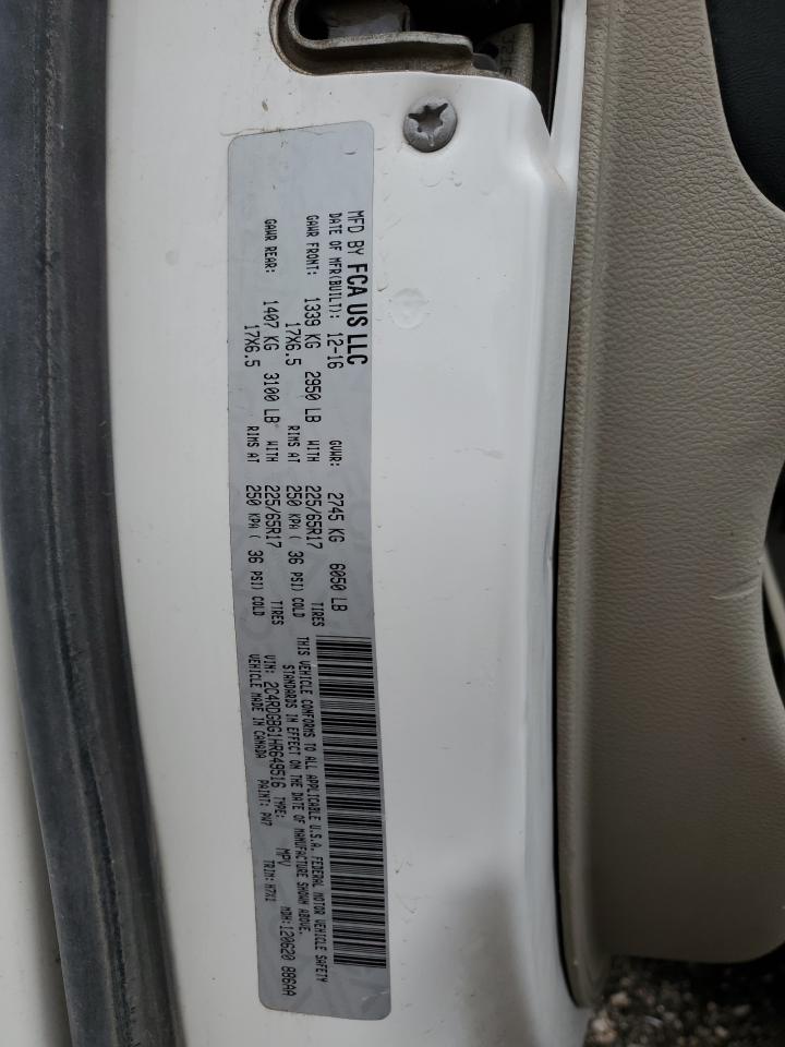 2017 Dodge Grand Caravan Se VIN: 2C4RDGBG1HR649516 Lot: 86542585