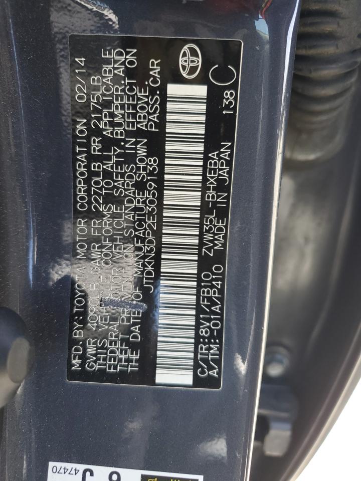 2014 Toyota Prius Plug-In VIN: JTDKN3DP2E3059138 Lot: 56997305