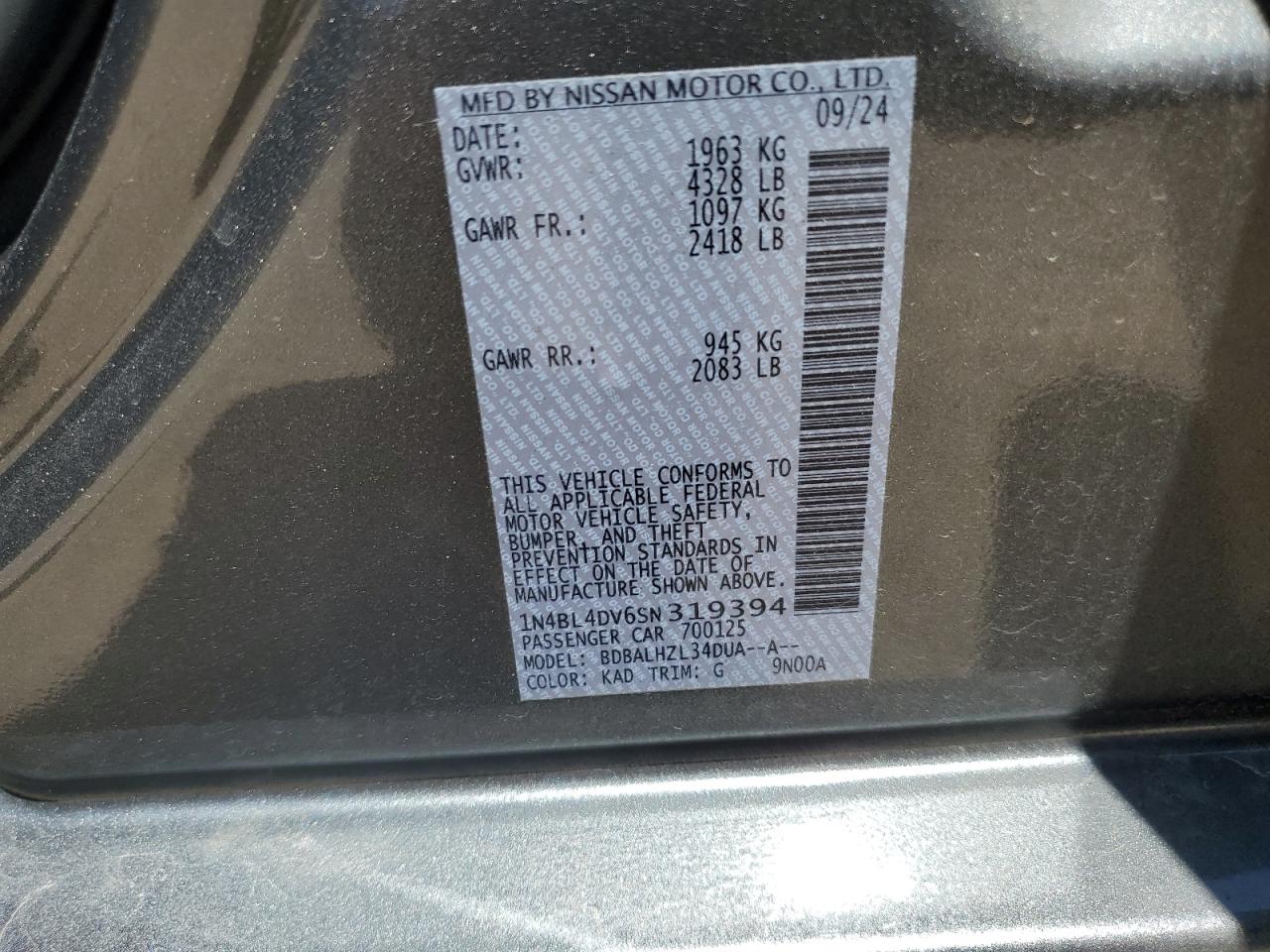 1N4BL4DV6SN319394 NISSAN ALTIMA 2025