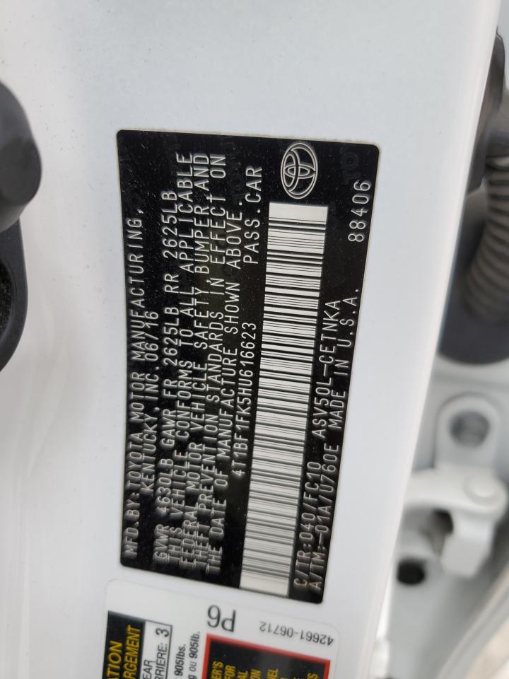 4T1BF1FK5HU616623 TOYOTA CAMRY 2017