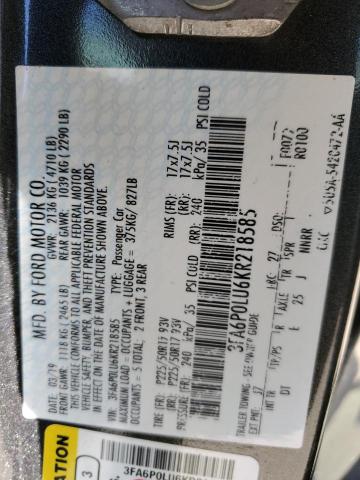 2019 FORD FUSION SE