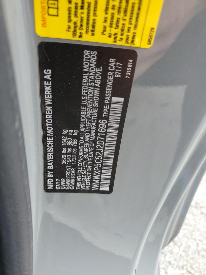 2018 Mini Cooper VIN: WMWXP5C52J2D71696 Lot: 57453165