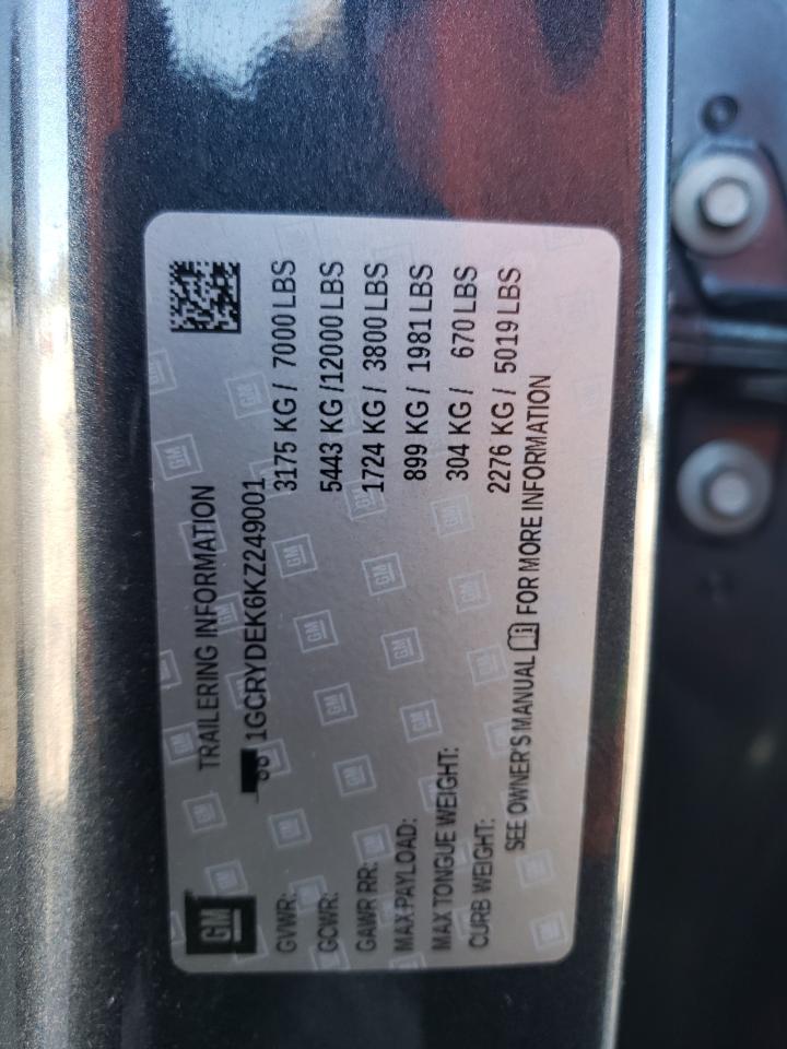 1GCRYDEK6KZ249001 CHEVROLET ALL Models 2019