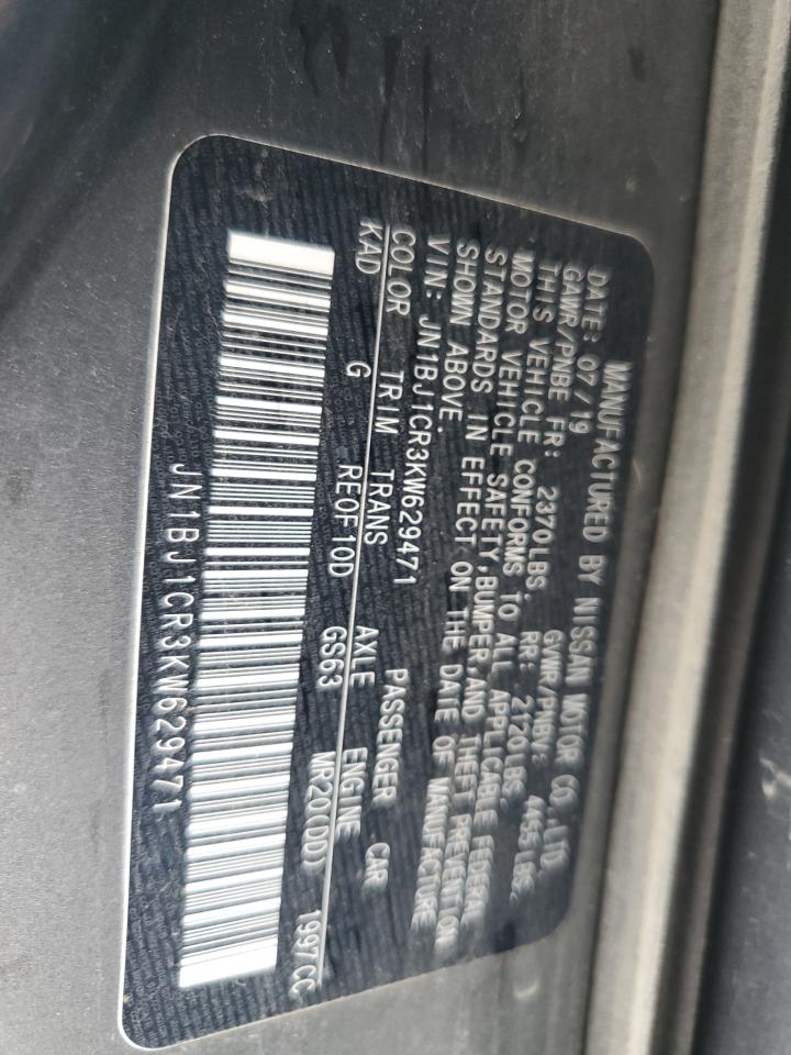 JN1BJ1CR3KW629471 NISSAN ROGUE 2019