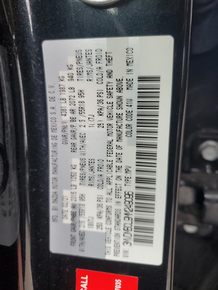 2021 Mazda Cx-30 Preferred VIN: 3MVDMBCL9MM249096 Lot: 58965895