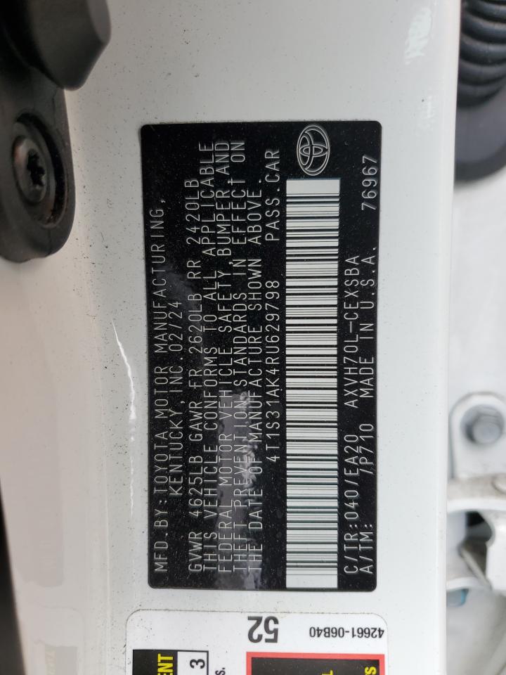 2024 Toyota Camry Se Night Shade VIN: 4T1S31AK4RU629798 Lot: 57077405
