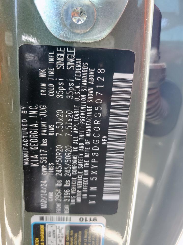 2024 Kia Telluride Ex VIN: 5XYP3DGC0RG507128 Lot: 56778535