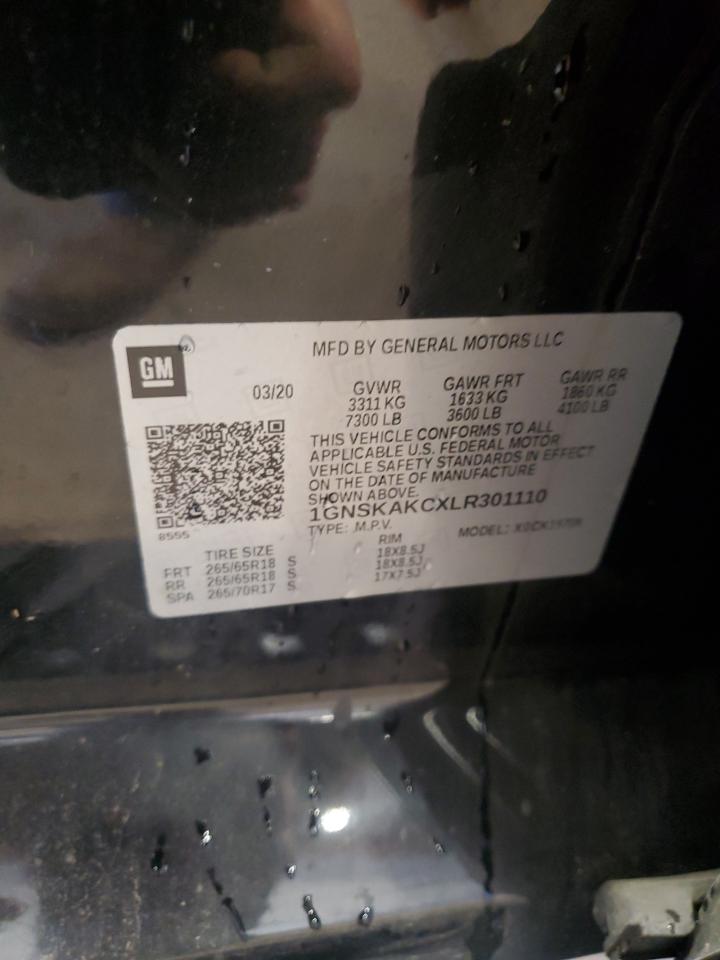 1GNSKAKCXLR301110 CHEVROLET TAHOE 2020