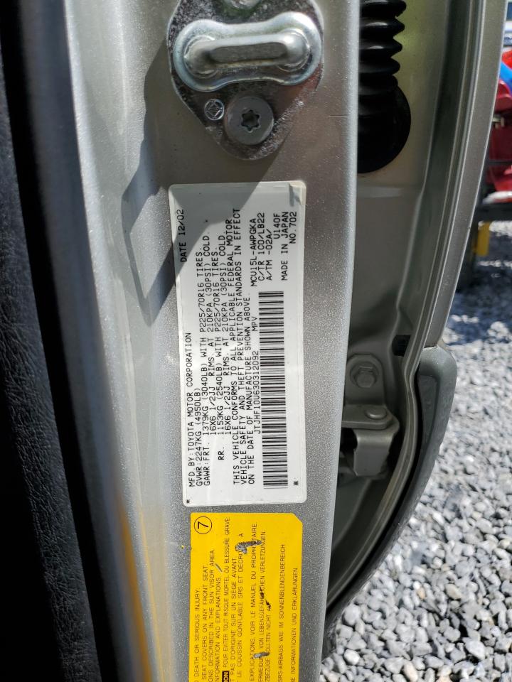 2003 Lexus Rx 300 VIN: JTJHF10U630312092 Lot: 56923905