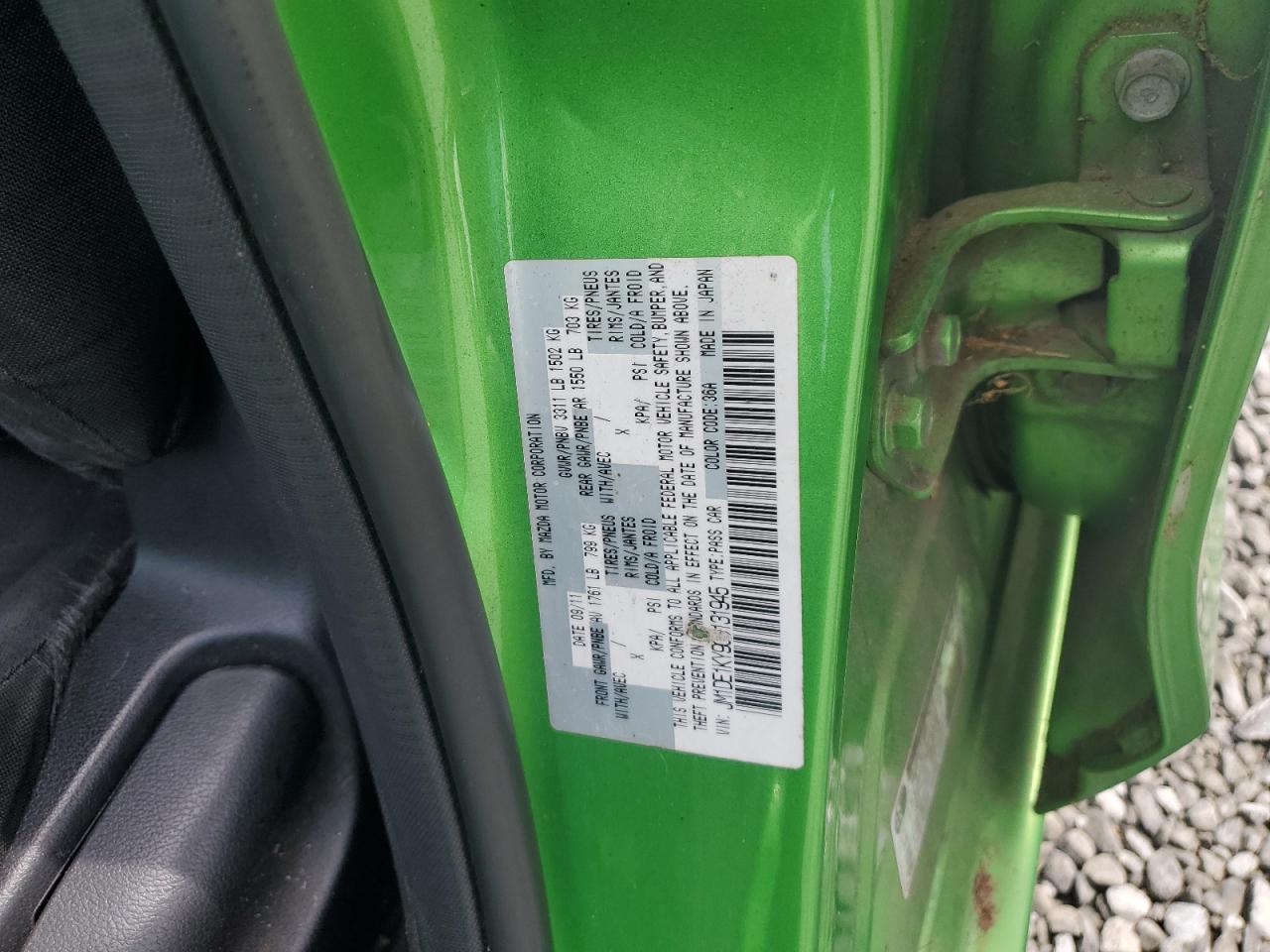 2012 Mazda Mazda2 VIN: JM1DE1KY9C0131945 Lot: 54934005