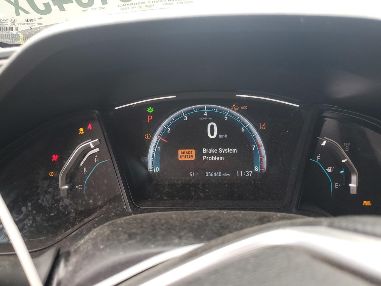 19XFC2F65KE018948 HONDA CIVIC 2019