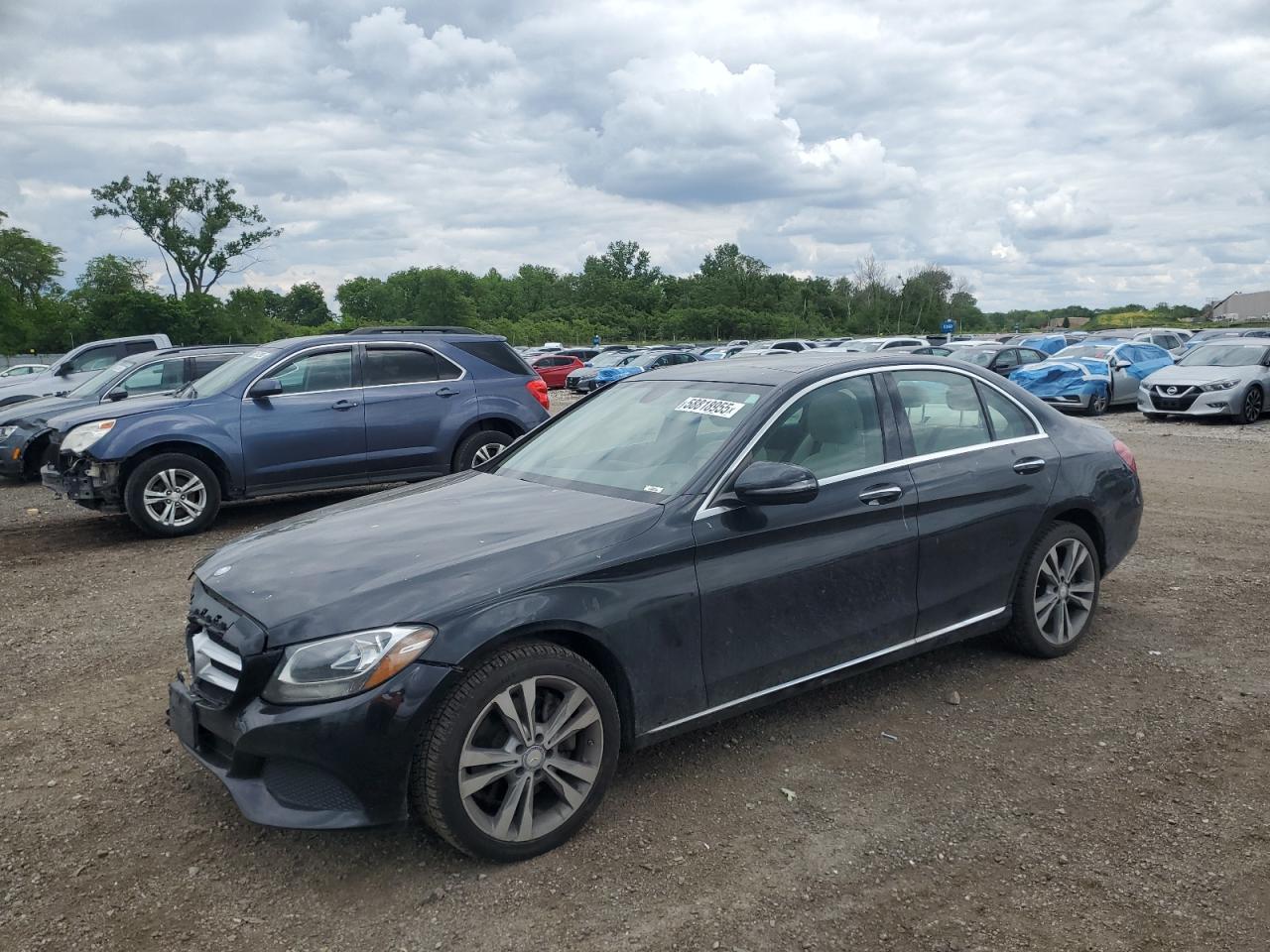 2016 Mercedes-Benz C 300 4Matic на продаже в Des Moines, IA - Front End