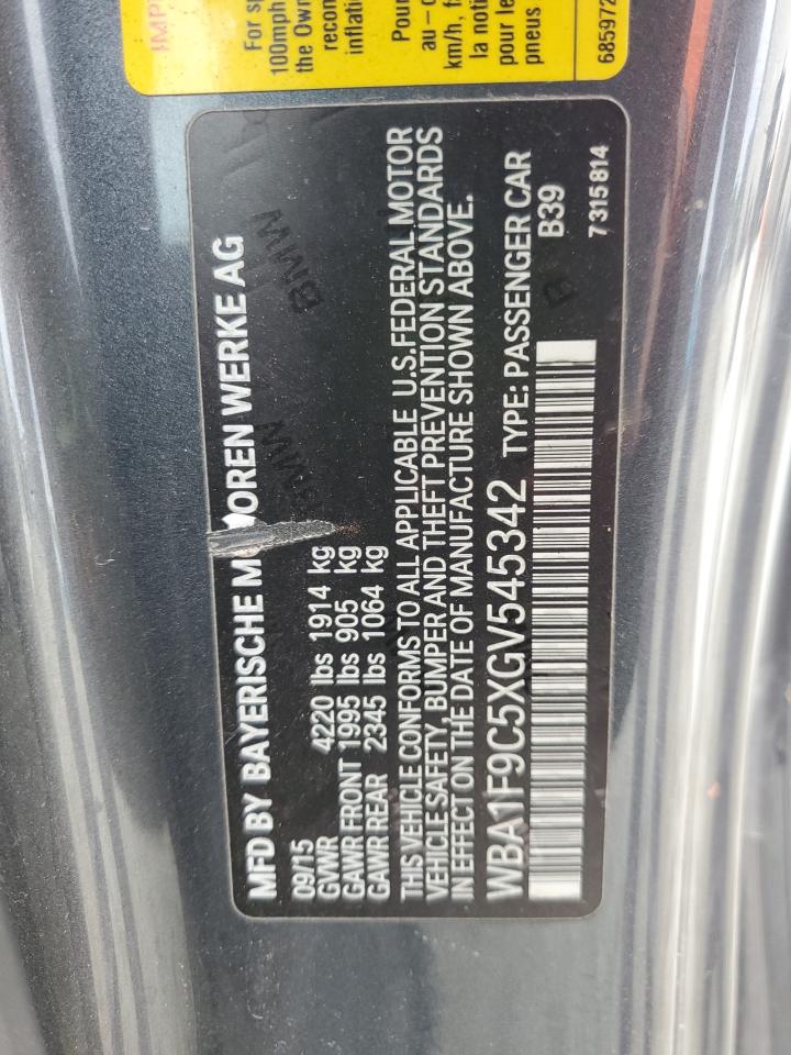 2016 BMW 228 I Sulev VIN: WBA1F9C5XGV545342 Lot: 55561925