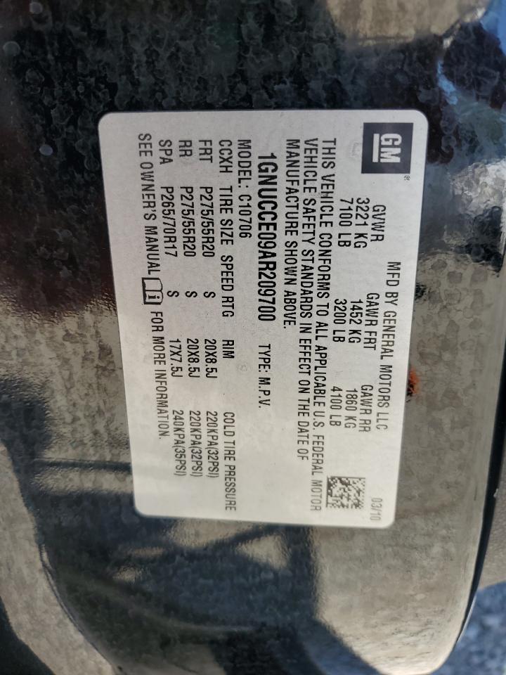 2010 Chevrolet Tahoe C1500 Ltz VIN: 1GNUCCE09AR209700 Lot: 56148945