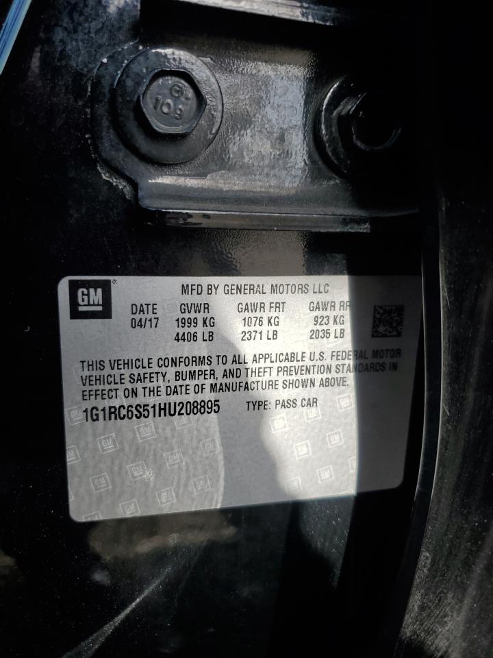 2017 Chevrolet Volt Lt VIN: 1G1RC6S51HU208895 Lot: 56994805