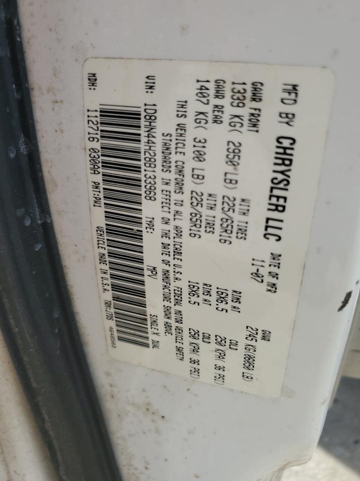 2008 Dodge Grand Caravan Se VIN: 1D8HN44H28B133968 Lot: 56179415