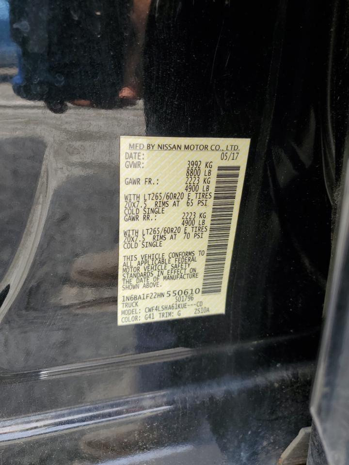 1N6BA1F22HN550610 NISSAN TITAN 2017