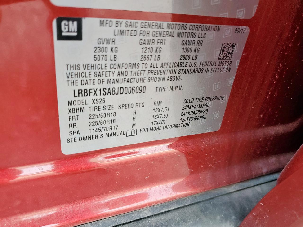 2018 Buick Envision Essence VIN: LRBFX1SA8JD006090 Lot: 57139755